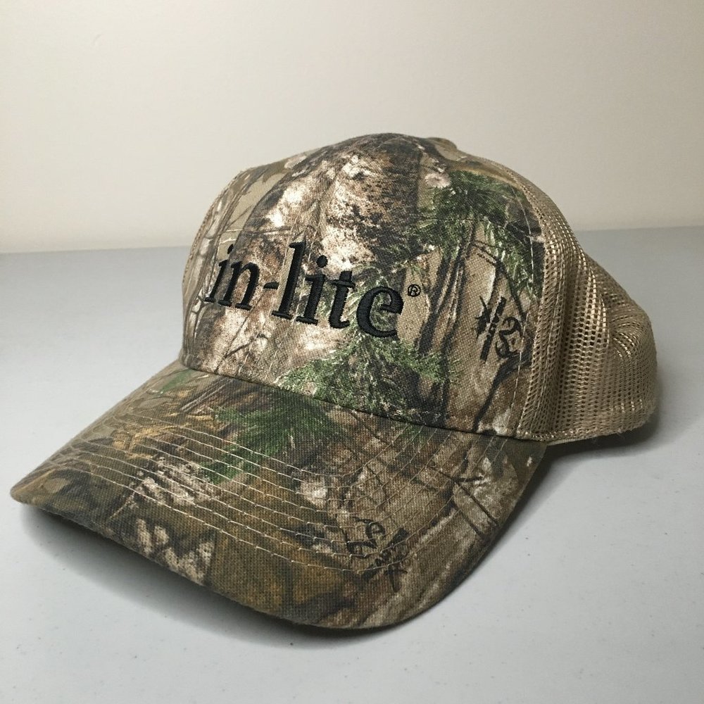 IN-LITE CAMO UNISEX FULL-FIT ADJUSTABLE MESH BACK HAT
